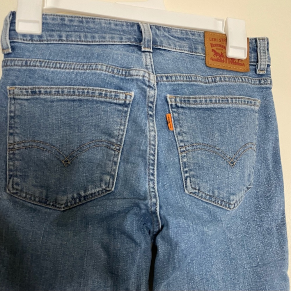 LEVI'S WOMEN 721 VINTAGE HIGH RISE SKINNY JEANS ORANGE TAB - Picture 7 of 8